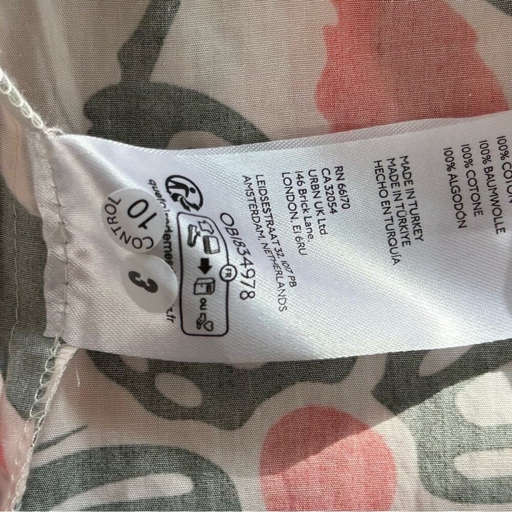 NEW Anthropologie Maeve Bentina Floral shirt mini dress Green & Peach SIZE SMALL - Picture 9 of 13